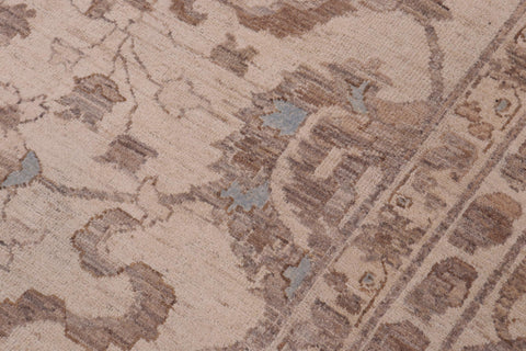 handmade Transitional Kafkaz Ivory Ivory Hand Knotted RECTANGLE 100% WOOL area rug 12' x 18'