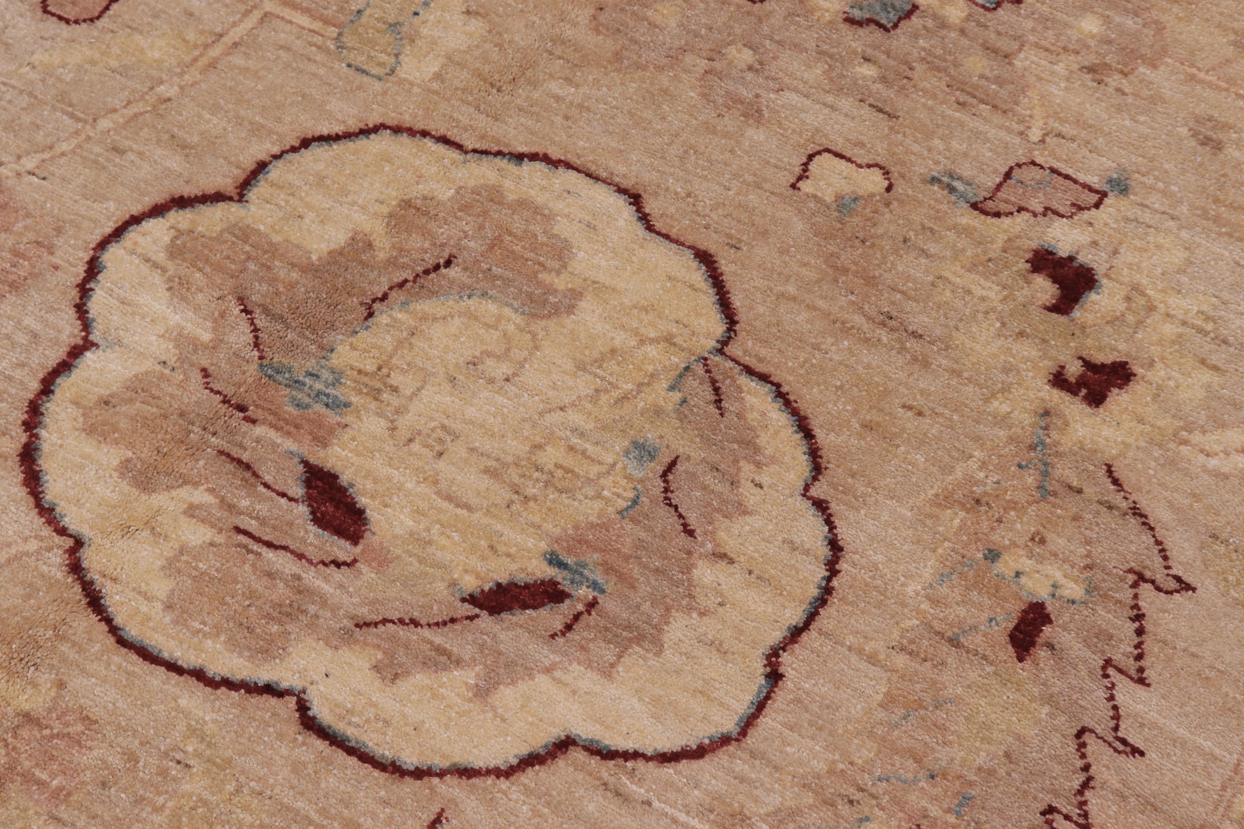 handmade Traditional Kafkaz Tan Tan Hand Knotted RECTANGLE 100% WOOL area rug 12x18