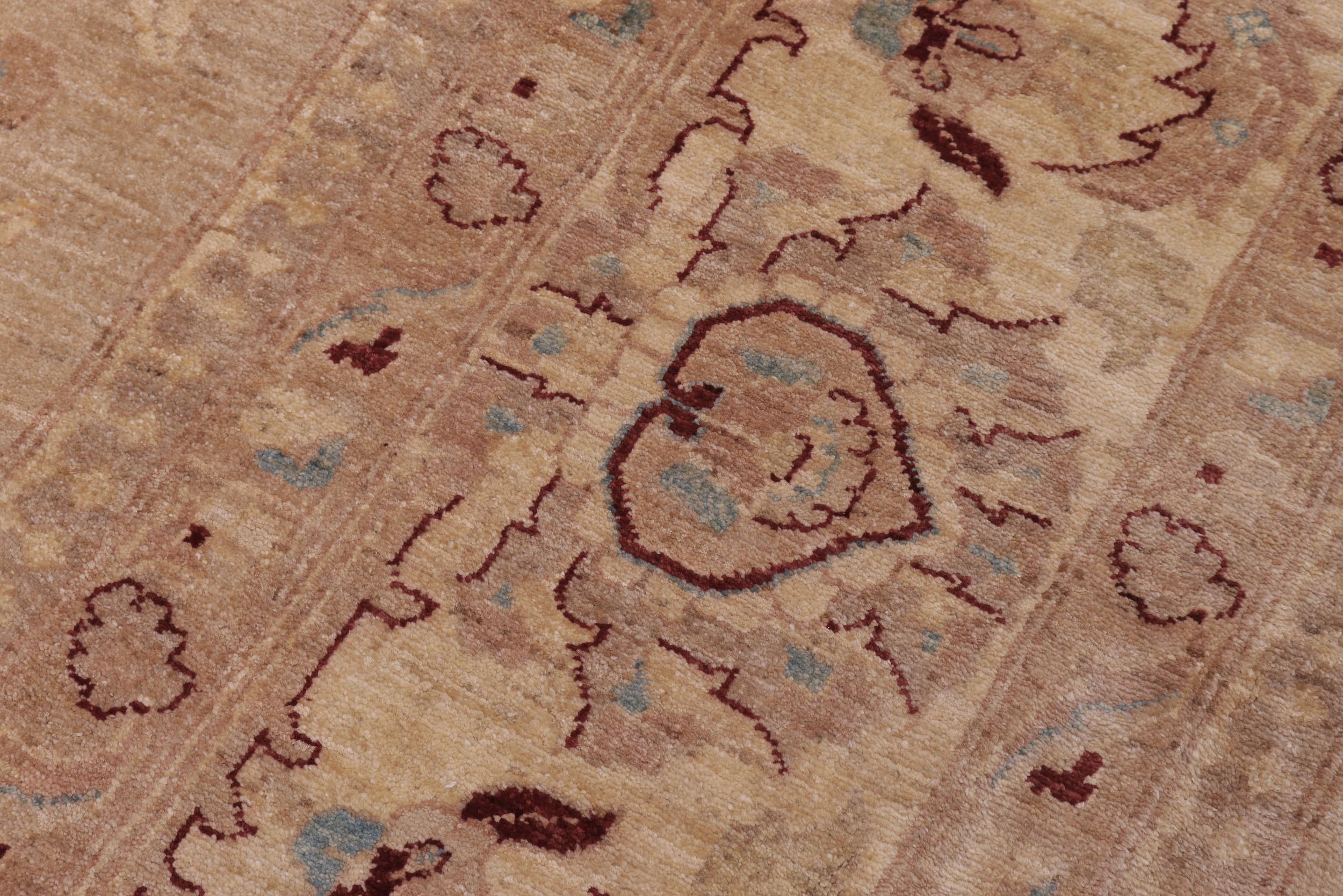 handmade Traditional Kafkaz Tan Tan Hand Knotted RECTANGLE 100% WOOL area rug 12x18