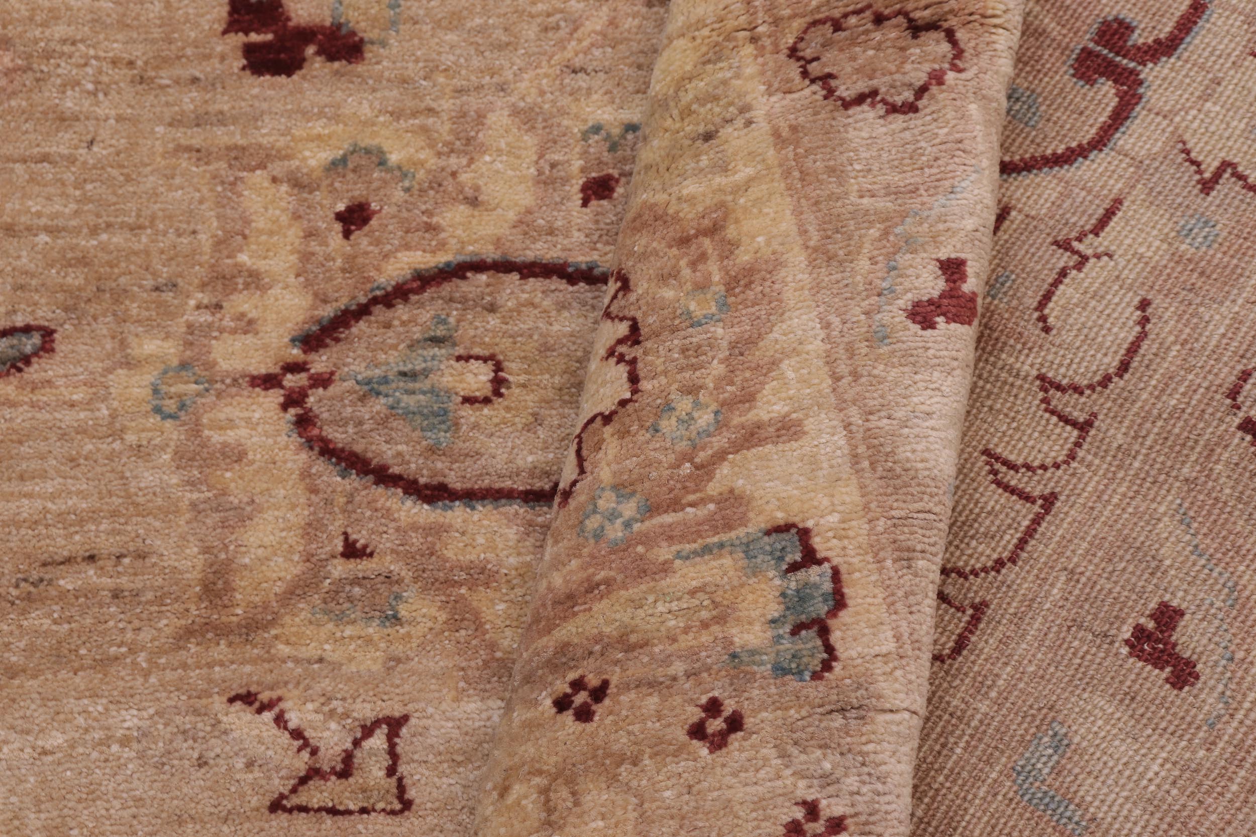 handmade Traditional Kafkaz Tan Tan Hand Knotted RECTANGLE 100% WOOL area rug 12x18