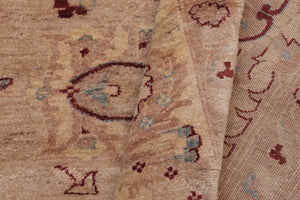 handmade Traditional Kafkaz Tan Tan Hand Knotted RECTANGLE 100% WOOL area rug 12x18