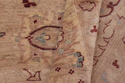 handmade Traditional Kafkaz Tan Tan Hand Knotted RECTANGLE 100% WOOL area rug 12x18