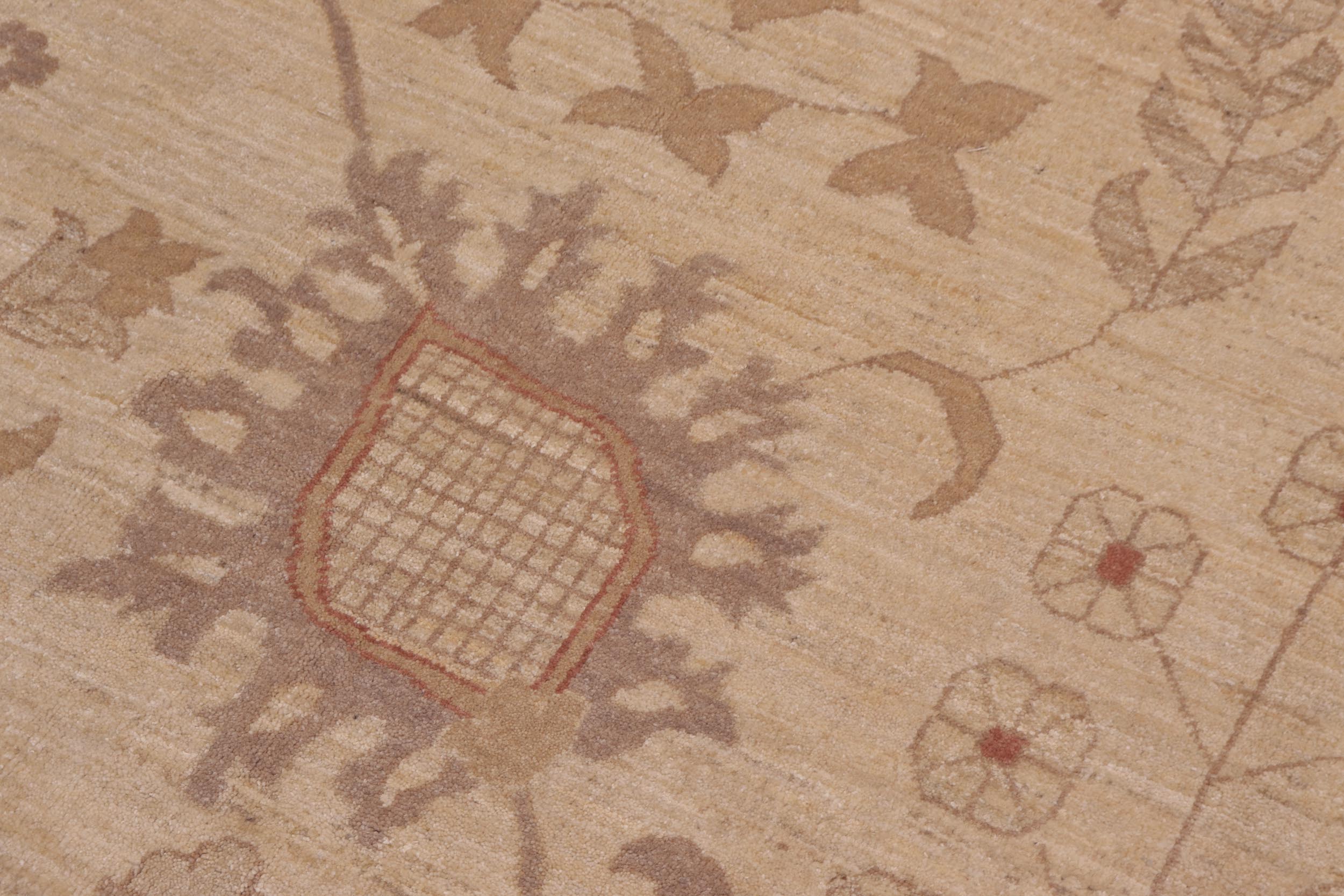 handmade Traditional Kafkaz Tan Tan Hand Knotted RECTANGLE 100% WOOL area rug 12x18