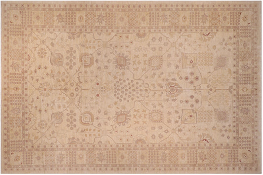 handmade Traditional Kafkaz Tan Tan Hand Knotted RECTANGLE 100% WOOL area rug 12x18