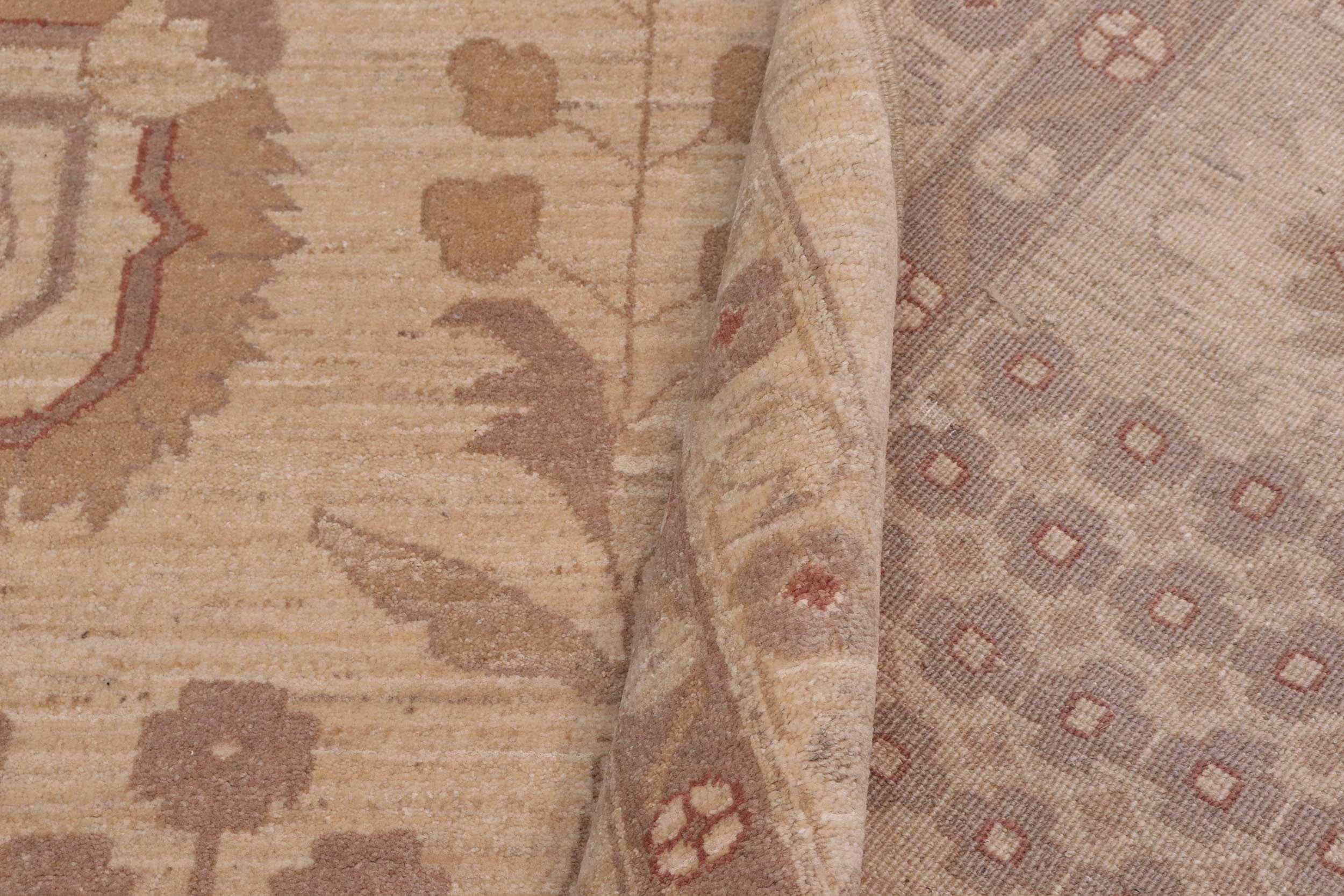 handmade Traditional Kafkaz Tan Tan Hand Knotted RECTANGLE 100% WOOL area rug 12x18