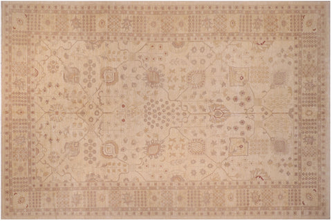 handmade Traditional Kafkaz Tan Tan Hand Knotted RECTANGLE 100% WOOL area rug 12x18