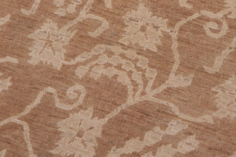 handmade Modern Kafkaz Brown Brown Hand Knotted RECTANGLE 100% WOOL area rug 12' x 18'