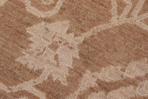 handmade Modern Kafkaz Brown Brown Hand Knotted RECTANGLE 100% WOOL area rug 12' x 18'