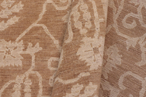 handmade Modern Kafkaz Brown Brown Hand Knotted RECTANGLE 100% WOOL area rug 12' x 18'