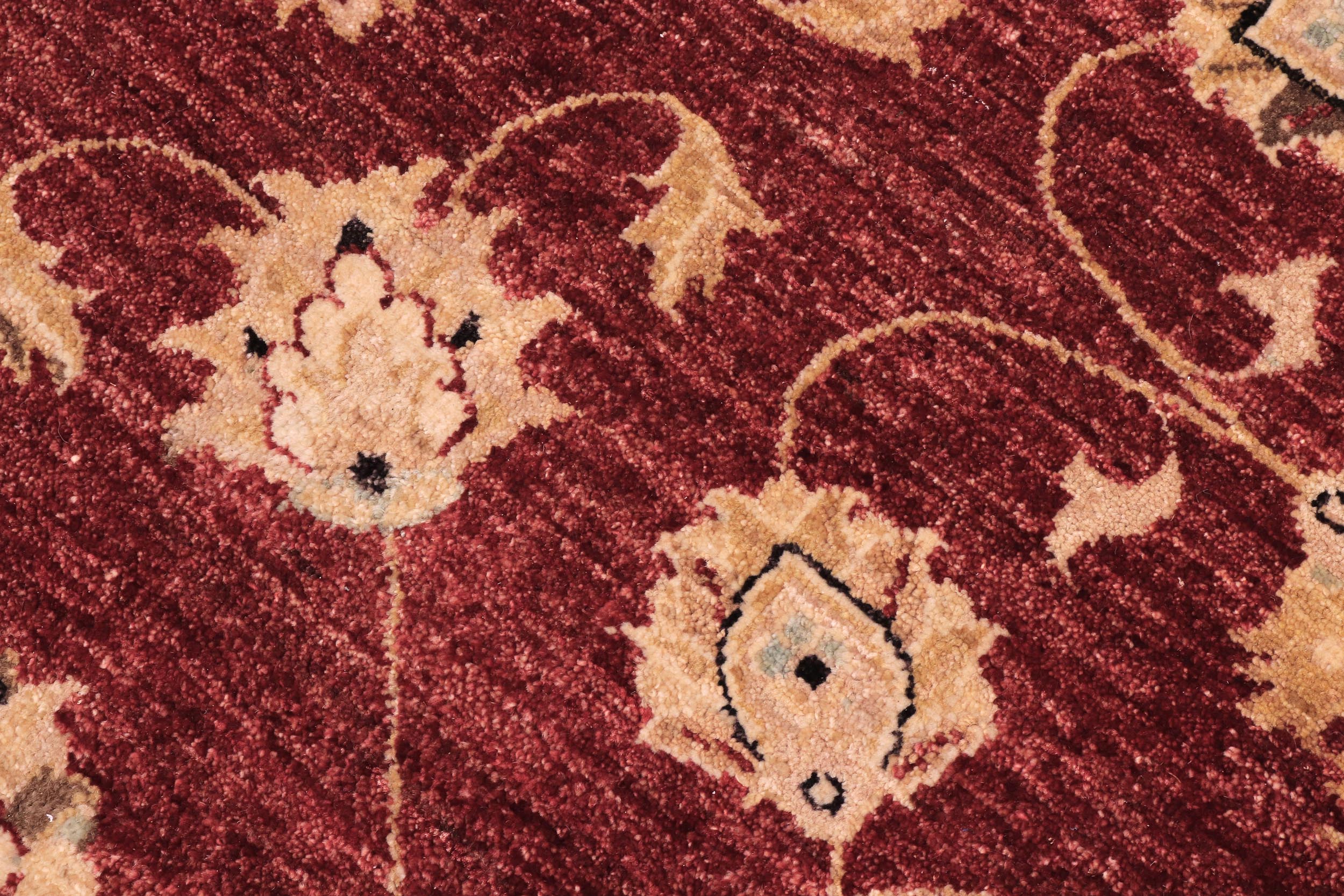 handmade Traditional Kafkaz Red Ivory Hand Knotted ROUND 100% WOOL area rug 8' x 8'