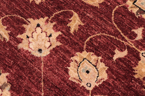 handmade Traditional Kafkaz Red Ivory Hand Knotted ROUND 100% WOOL area rug 8' x 8'