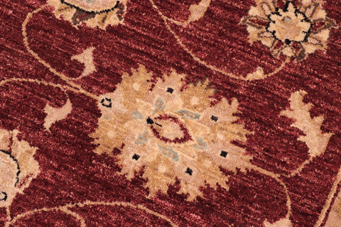 handmade Traditional Kafkaz Red Ivory Hand Knotted ROUND 100% WOOL area rug 8' x 8'