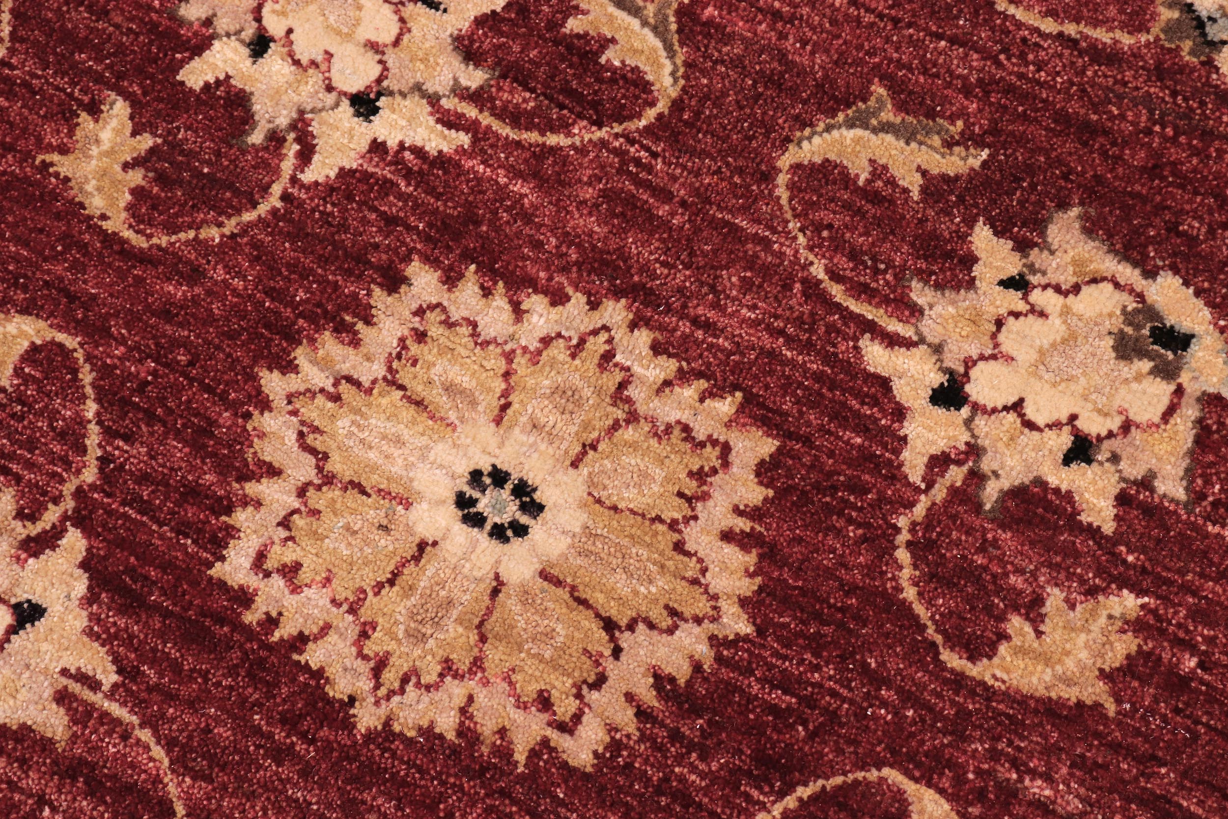 handmade Traditional Kafkaz Red Ivory Hand Knotted ROUND 100% WOOL area rug 8' x 8'