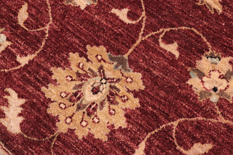 handmade Traditional Kafkaz Red Ivory Hand Knotted ROUND 100% WOOL area rug 8' x 8'