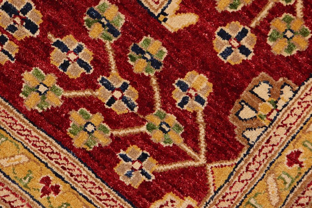 handmade Transitional Kafkaz Green Red Hand Knotted RECTANGLE 100% WOOL area rug 12 x 18