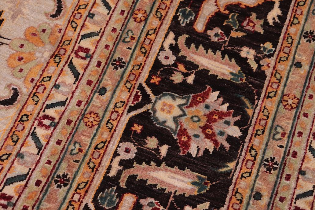 handmade Traditional Kafkaz Gray Brown Hand Knotted RECTANGLE 100% WOOL area rug 12 x 15