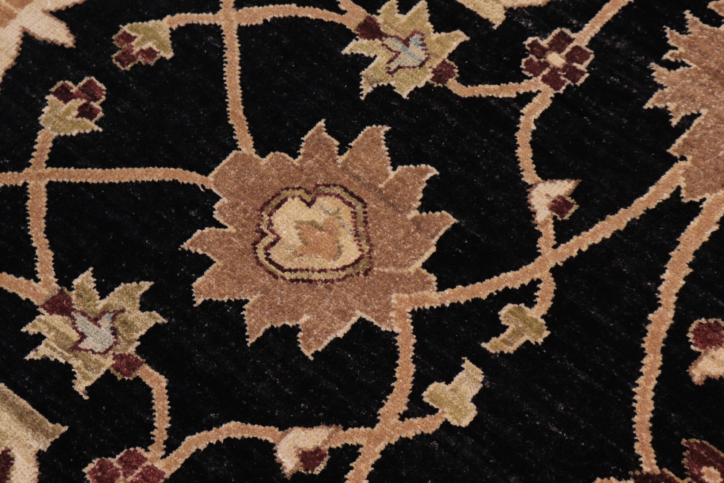 handmade Traditional Kafkaz Black Lt. Green Hand Knotted RECTANGLE 100% WOOL area rug 12x18