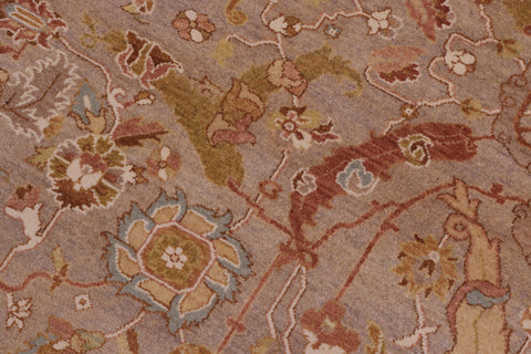 handmade Transitional Shama Taupe Rust Hand Knotted RECTANGLE 100% WOOL area rug 10x13