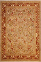 Traditional Shama Tawanna Taupe Rust Hand Knotted Area rugs 10 x 13