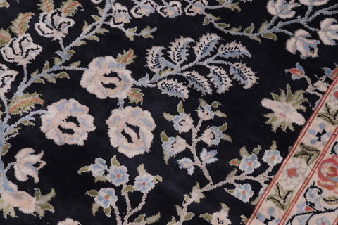 handmade Transitional Kashan Black Rust Hand Knotted RECTANGLE 100% WOOL area rug 12x15