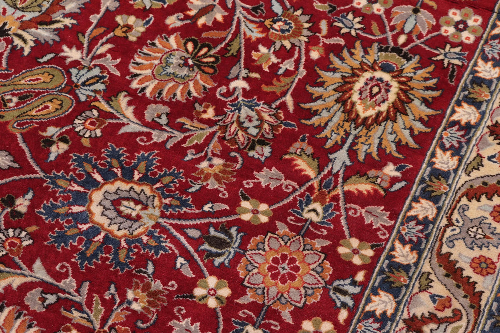 handmade Transitional New Asif Red Blue Hand Knotted RECTANGLE 100% WOOL area rug 12x15