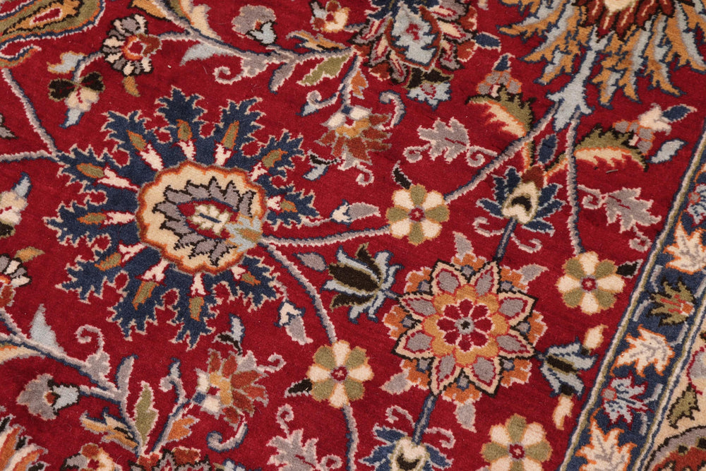 handmade Transitional New Asif Red Blue Hand Knotted RECTANGLE 100% WOOL area rug 12x15