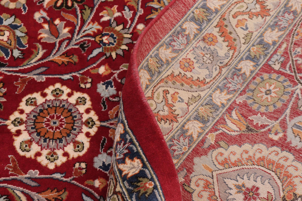 handmade Transitional New Asif Red Blue Hand Knotted RECTANGLE 100% WOOL area rug 12x15
