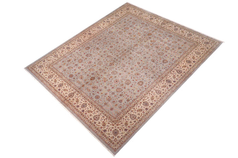 handmade Transitional Jafri Lt. Gray Tan Hand Knotted RECTANGLE 100% WOOL area rug 12x15
