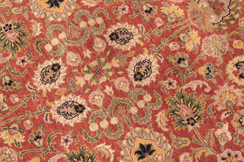 handmade Traditional Round Nauras Rust Beige Hand Knotted ROUND 100% WOOL area rug 7' x 7'