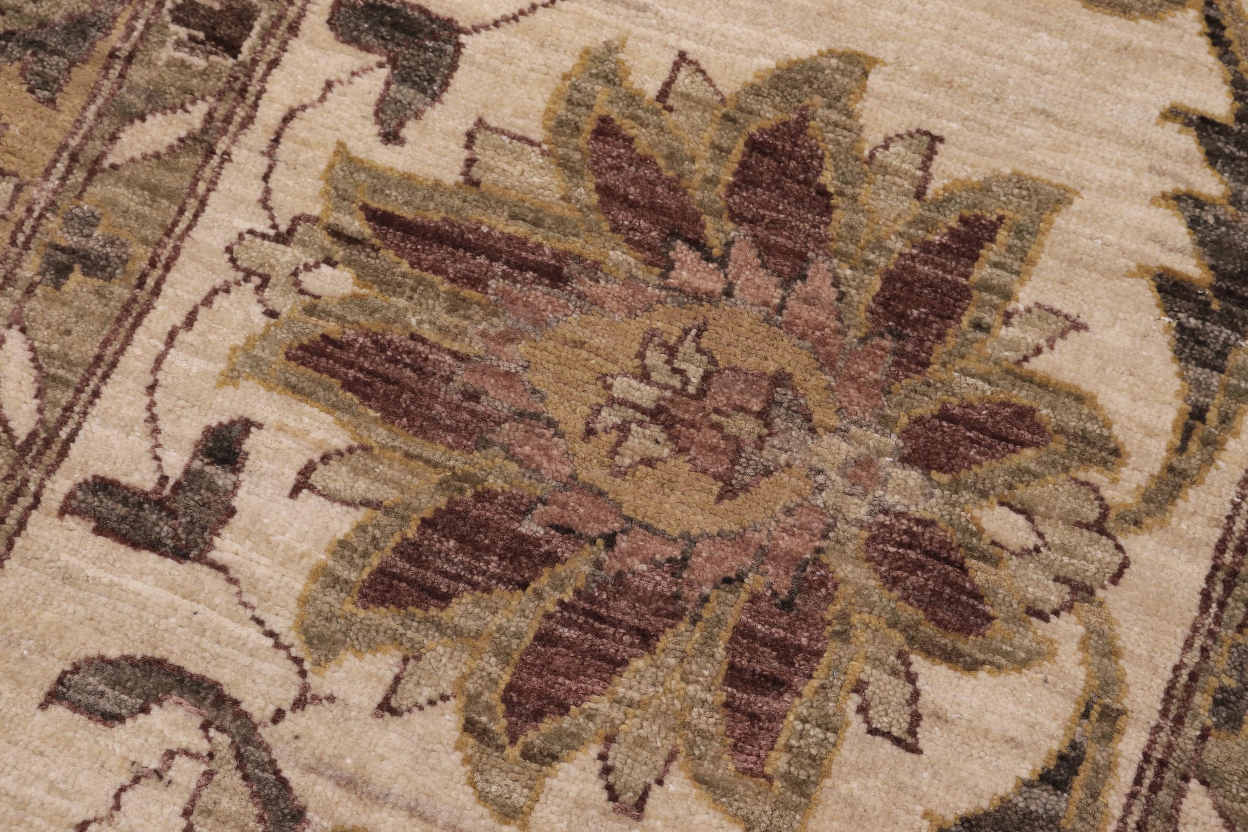 handmade Traditional Kafkaz Brown Lt. Gold Hand Knotted RECTANGLE 100% WOOL area rug 12x17