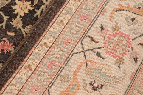 handmade Transitional Kafkaz Green Lt. Gray Hand Knotted RECTANGLE 100% WOOL area rug 10x14