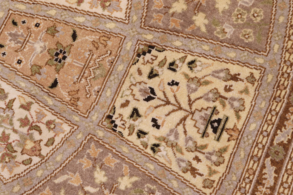 handmade Traditional Round Design Lt. Tan Lt. Tan Hand Knotted ROUND 100% WOOL area rug 6' x 6'