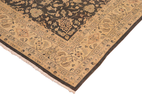 handmade Traditional Kafkaz Green Tan Hand Knotted RECTANGLE 100% WOOL area rug 10x14