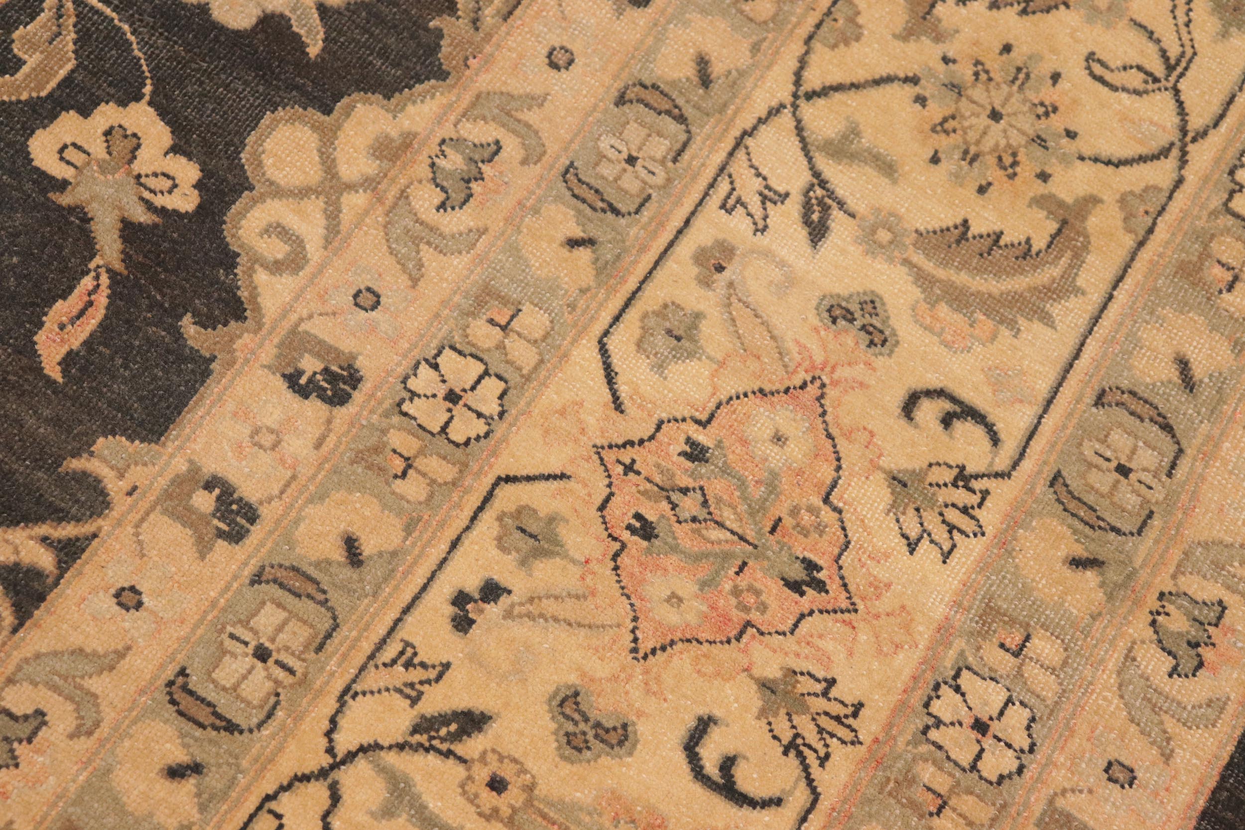 handmade Traditional Kafkaz Green Tan Hand Knotted RECTANGLE 100% WOOL area rug 10x14