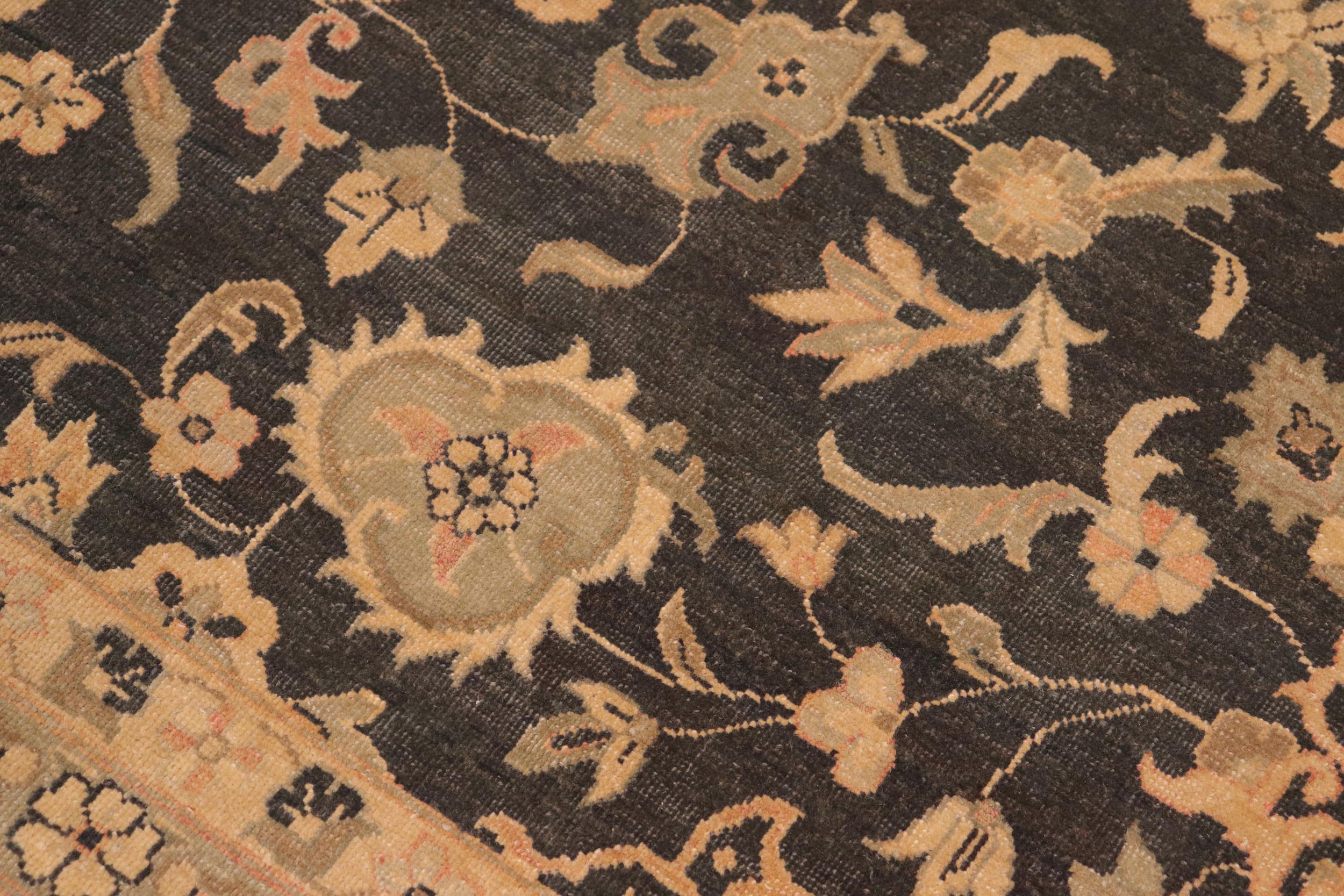 handmade Traditional Kafkaz Green Tan Hand Knotted RECTANGLE 100% WOOL area rug 10x14