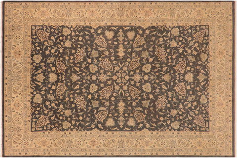 handmade Traditional Kafkaz Green Tan Hand Knotted RECTANGLE 100% WOOL area rug 10x14