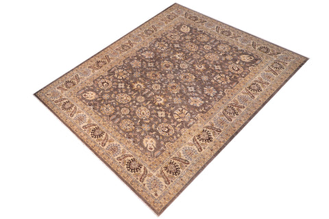 handmade Transitional Kafkaz Gray Lt. Tan Hand Knotted RECTANGLE 100% WOOL area rug 12' x 18'