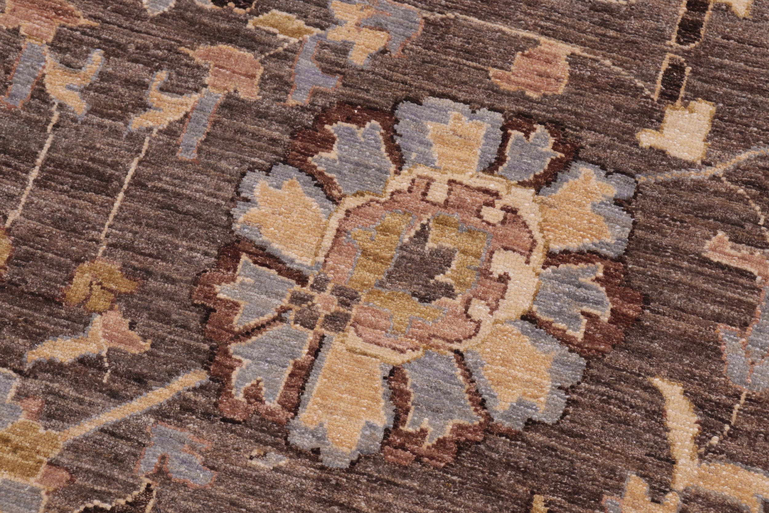 handmade Transitional Kafkaz Gray Lt. Tan Hand Knotted RECTANGLE 100% WOOL area rug 12' x 18'
