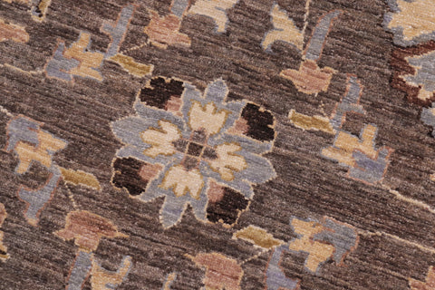 handmade Transitional Kafkaz Gray Lt. Tan Hand Knotted RECTANGLE 100% WOOL area rug 12' x 18'