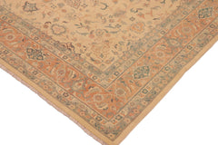 handmade Traditional Kafkaz Beige Brown Hand Knotted RECTANGLE 100% WOOL area rug 10x14