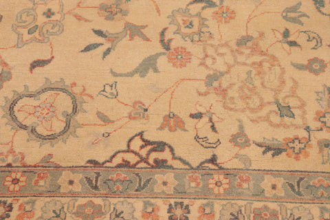 handmade Traditional Kafkaz Beige Brown Hand Knotted RECTANGLE 100% WOOL area rug 10x14