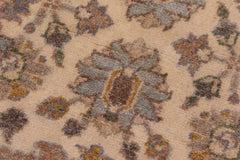 handmade Transitional Lahore Ivory Brown Hand Knotted GALLERY 100% WOOL area rug 8' x 25'