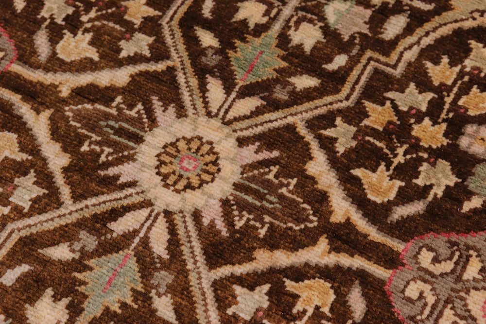 handmade Transitional Tabriz Brown Brown Hand Knotted GALLERY 100% WOOL area rug 8' x 25'