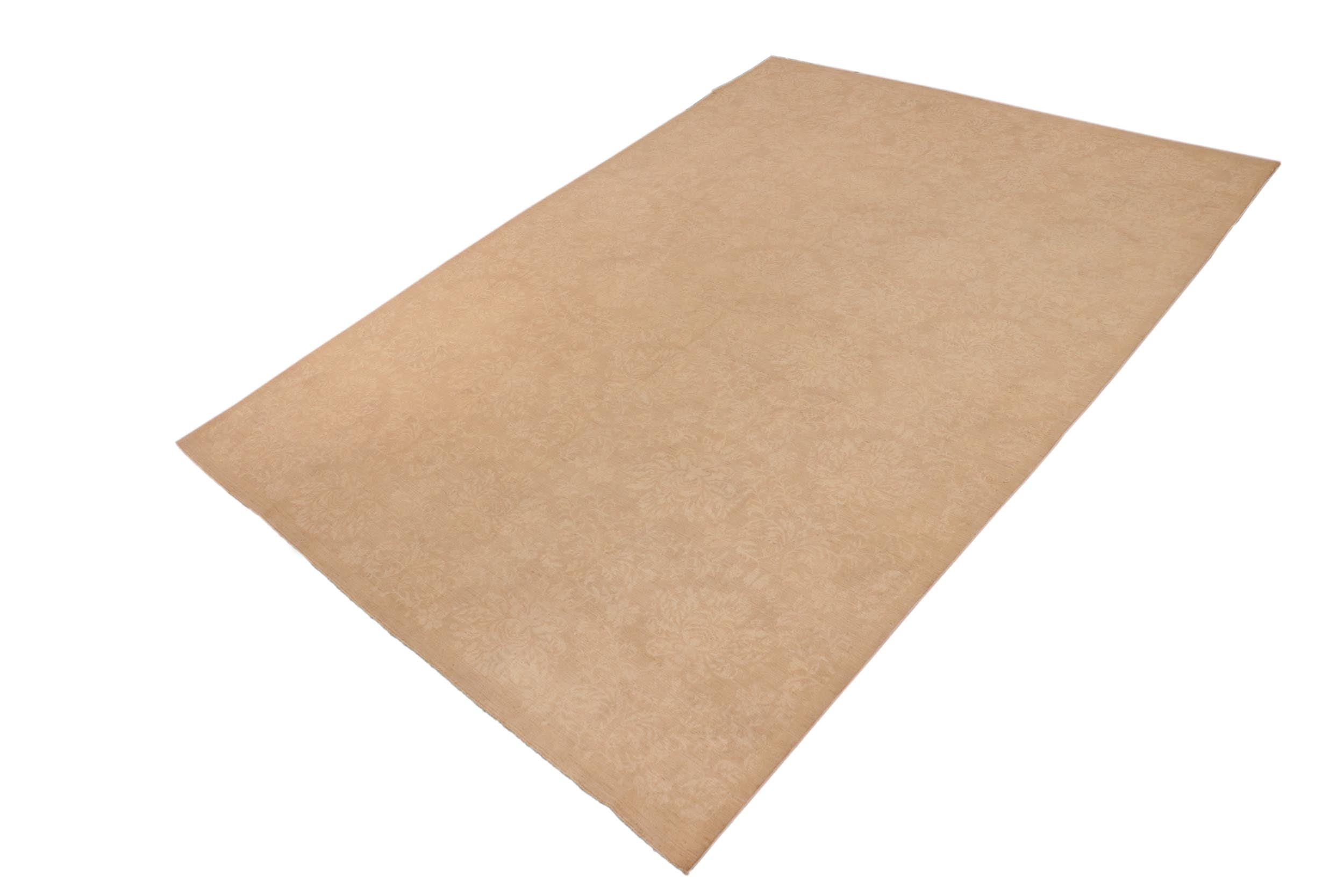handmade Modern Kafkaz Brown Tan Hand Knotted RECTANGLE 100% WOOL area rug 10' x 14'