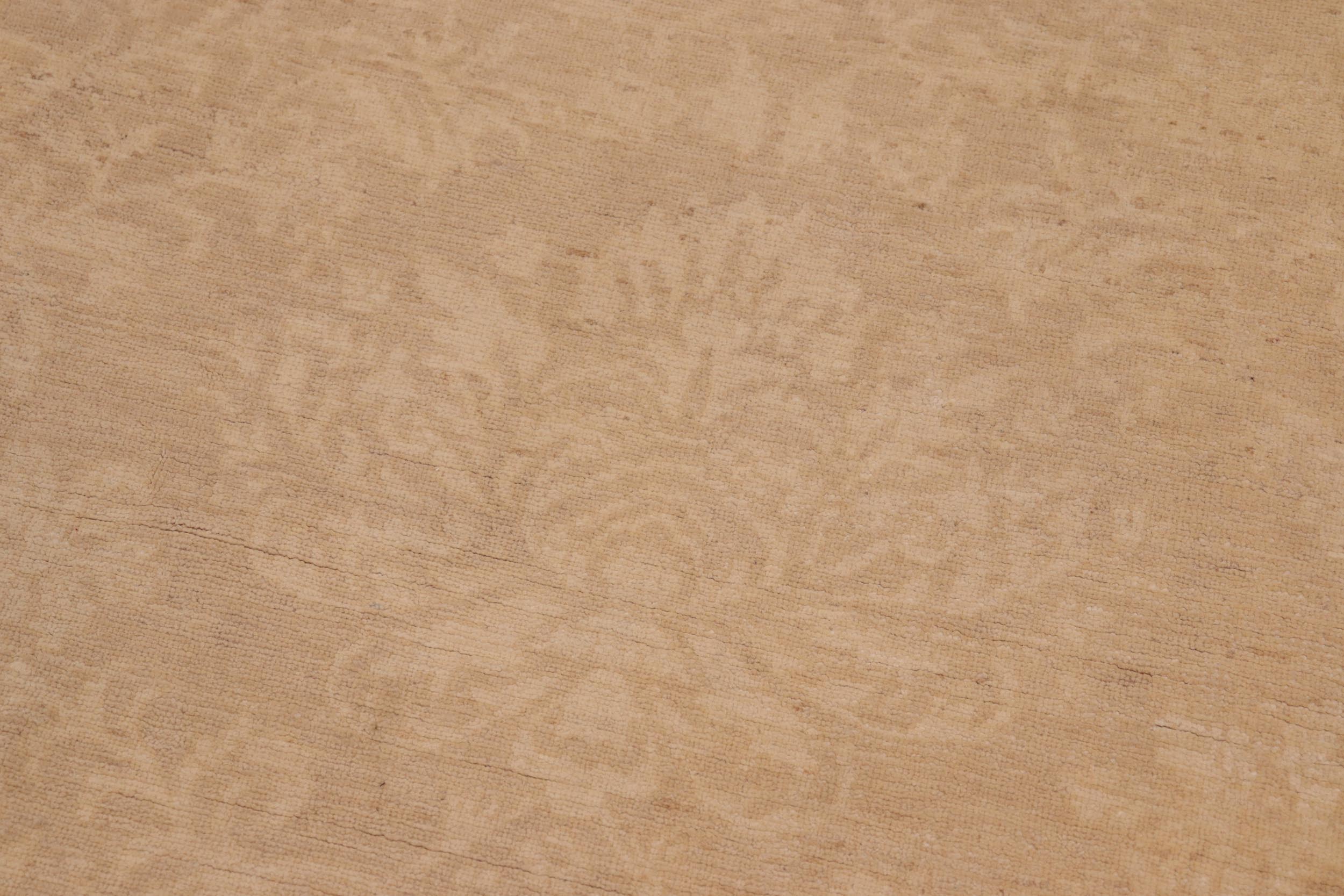 handmade Modern Kafkaz Brown Tan Hand Knotted RECTANGLE 100% WOOL area rug 10' x 14'