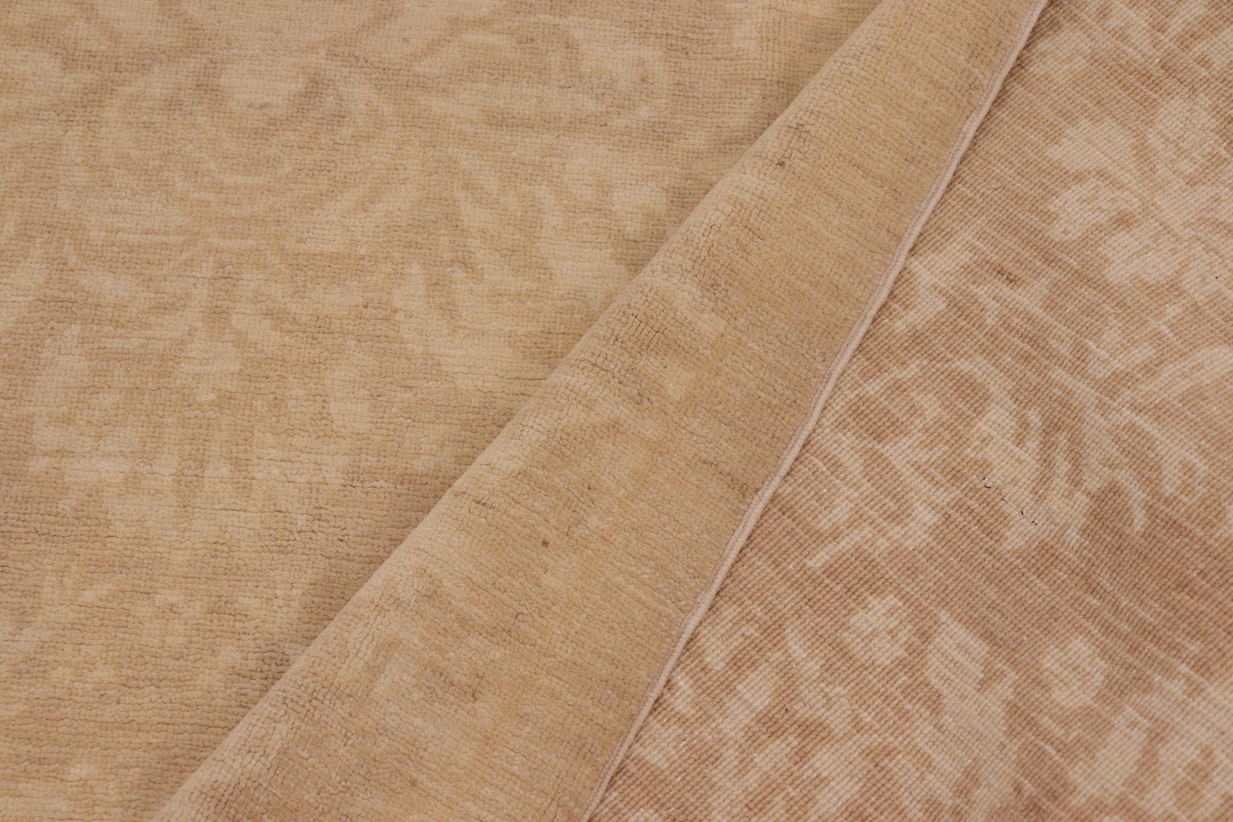 handmade Modern Kafkaz Brown Tan Hand Knotted RECTANGLE 100% WOOL area rug 10' x 14'