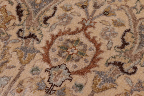 handmade Traditional Design Ivory Tan Hand Knotted RECTANGLE 100% WOOL area rug 8' x 25'