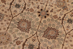 handmade Transitional Design Ivory Ivory Hand Knotted RECTANGLE 100% WOOL area rug 6' x 12'