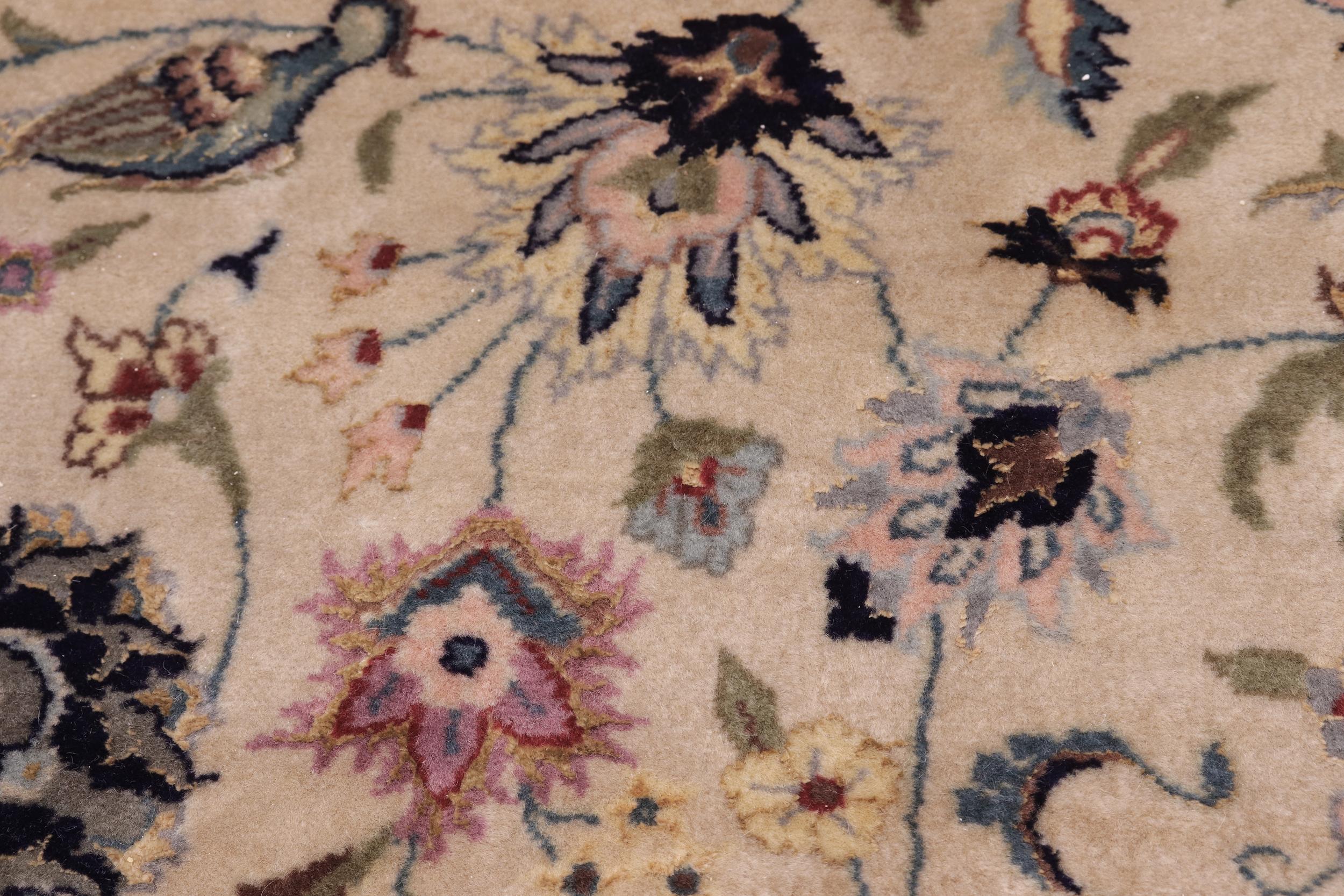 handmade Traditional Jhangeer Lt. Gray Lt. Gray Hand Knotted RECTANGLE WOOL&SILK area rug 12x17

