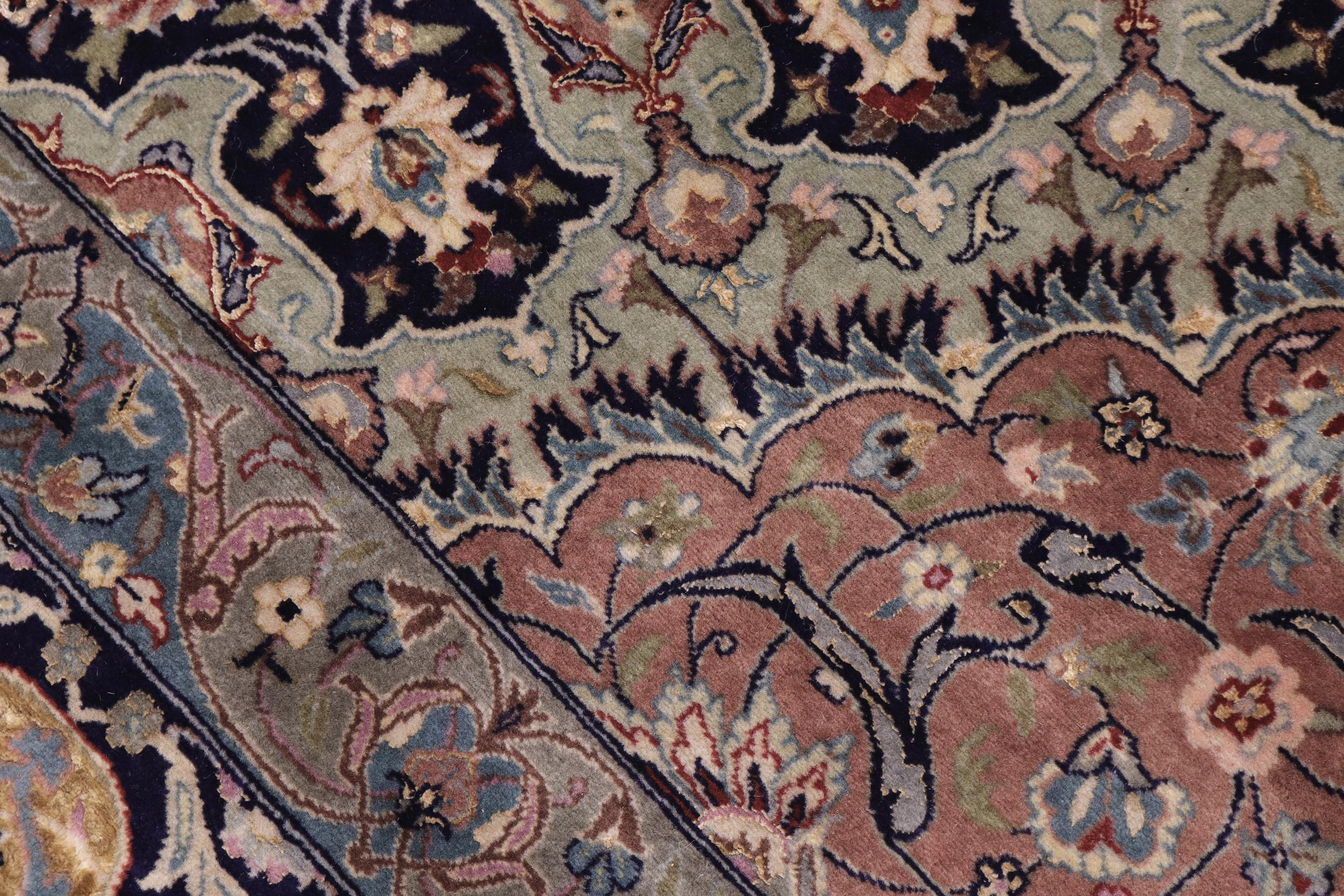 handmade Traditional Jhangeer Lt. Gray Lt. Gray Hand Knotted RECTANGLE WOOL&SILK area rug 12x17
